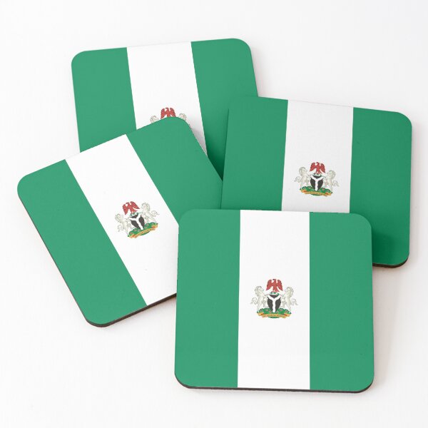 Item preview, Bandera y escudo de armas de Nigeria designed and sold by P-I-R.