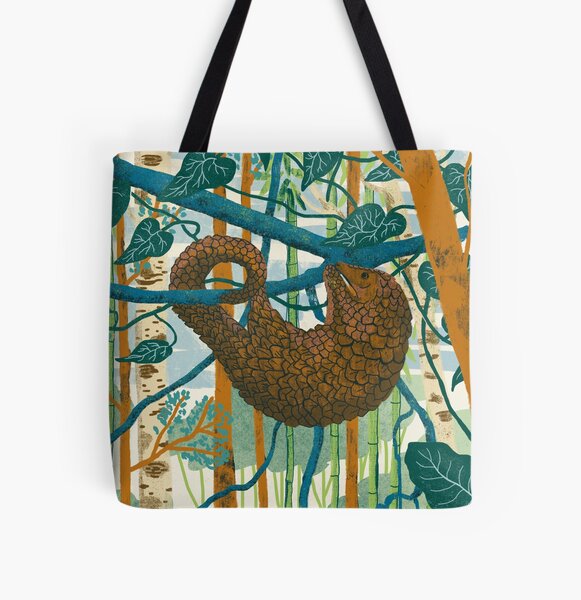 Pangolin Forest Tote bag doublé