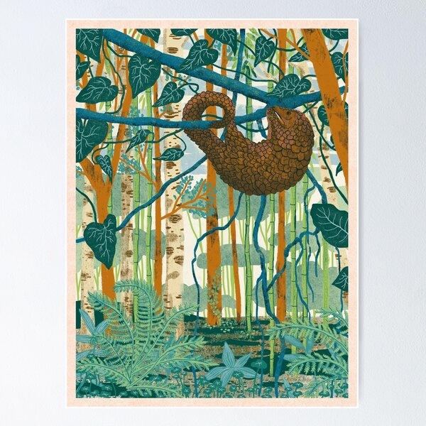 Pangolin Forest Poster