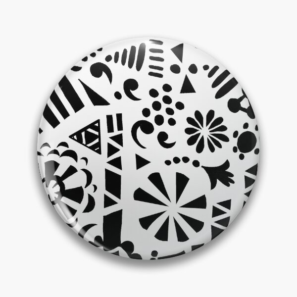 Item preview, black and white tribal shapes designed and sold by LBehrendtDesign.