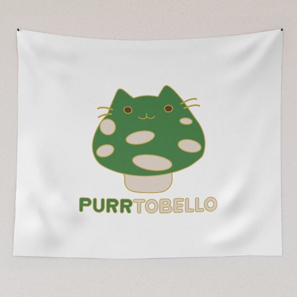 Item preview, PURRtabello - Cute Green Mushroom Cat designed and sold by arturekdesign.