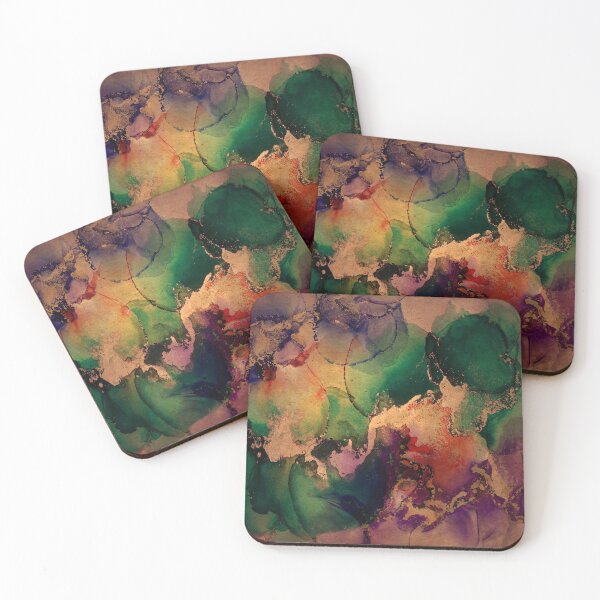 Item preview, Marbled Texture in Purple, Green and Gold designed and sold by blueskiesforme.