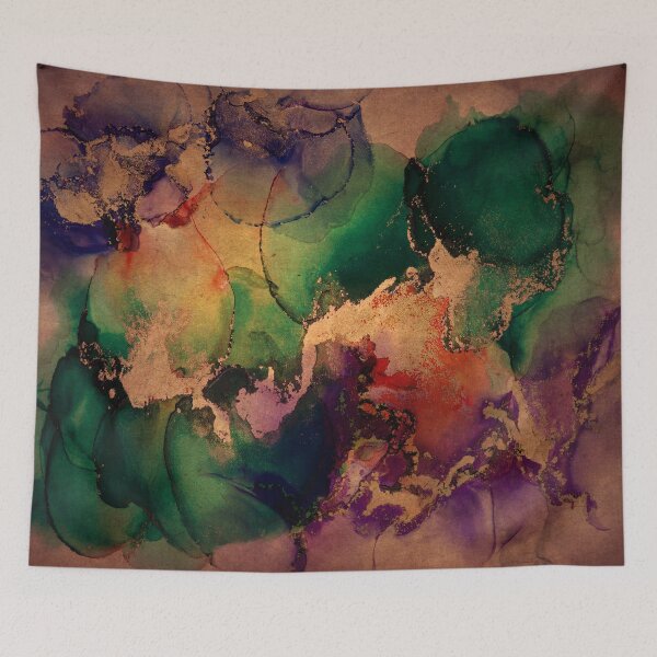 Item preview, Marbled Texture in Purple, Green and Gold designed and sold by blueskiesforme.