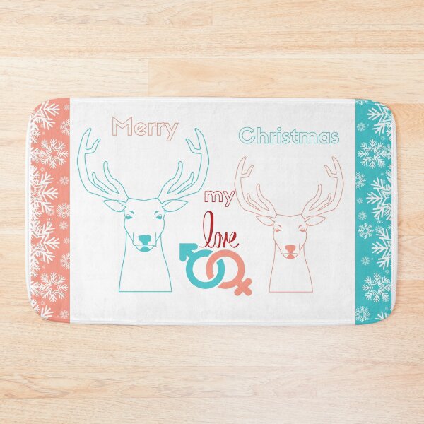 Item preview, Deers Loving couple - Merry Christmas my LOVE designed and sold by OMdesign10.
