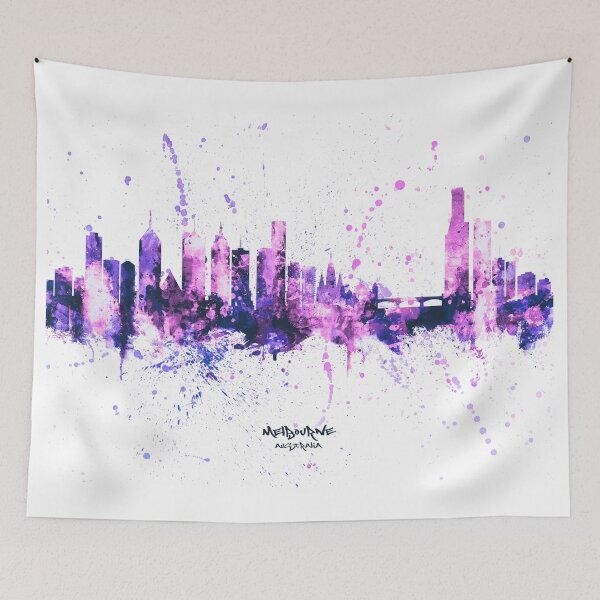 Aperçu de l'œuvre Melbourne Australia Skyline créée et vendue par ArtPrints.
