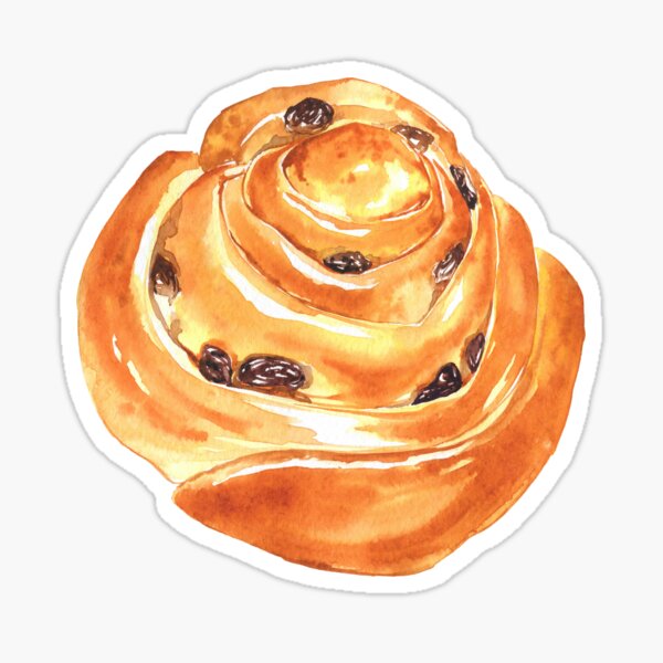Item preview, Classic French Pain Aux Raisin Roll  designed and sold by Alicia Chee.