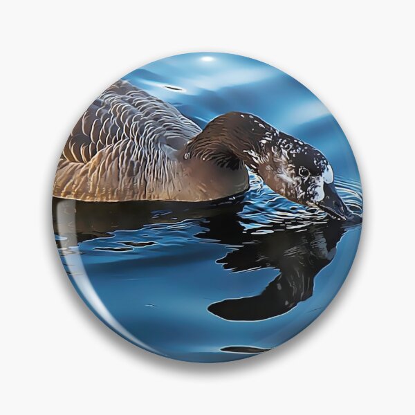 Item preview, Goose swimming in pond designed and sold by blueskiesforme.