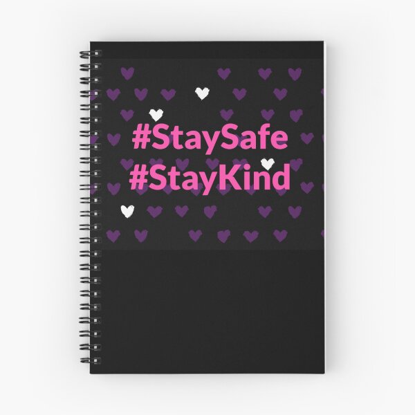 Item preview, Stay Safe & Kind Heart Pattern Pink designed and sold by FunShirtDesigns.