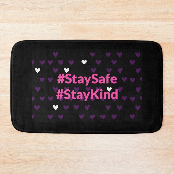 Item preview, Stay Safe & Kind Heart Pattern Pink designed and sold by FunShirtDesigns.