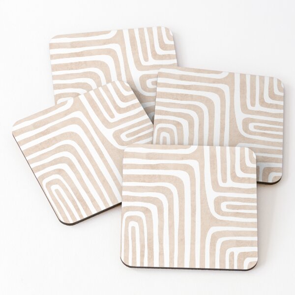 Item preview, Neutral geometric line art pattern designed and sold by Miss-Belle.
