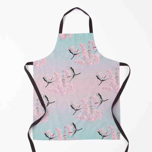 Item preview, Cherry Blossom & Cranes - Pink designed and sold by ChiffonFleur.