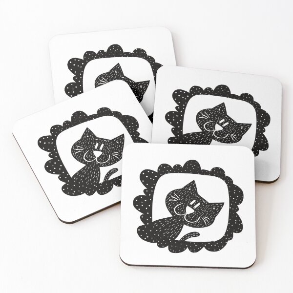 Item preview, Black and white cat in frame designed and sold by KateCrafts.
