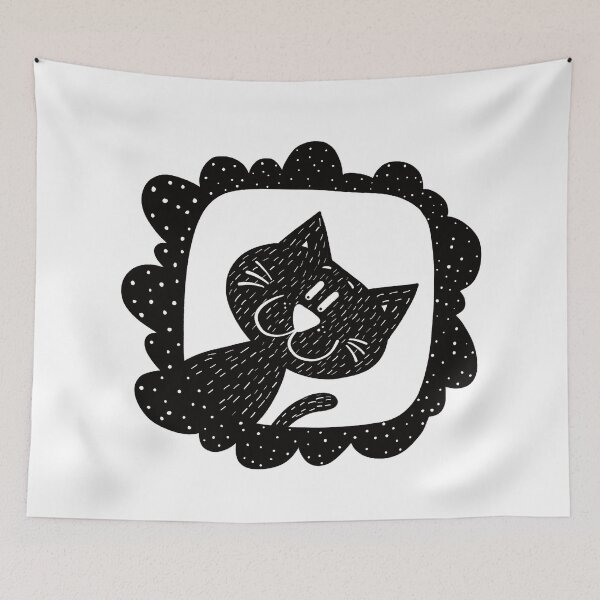Item preview, Black and white cat in frame designed and sold by KateCrafts.