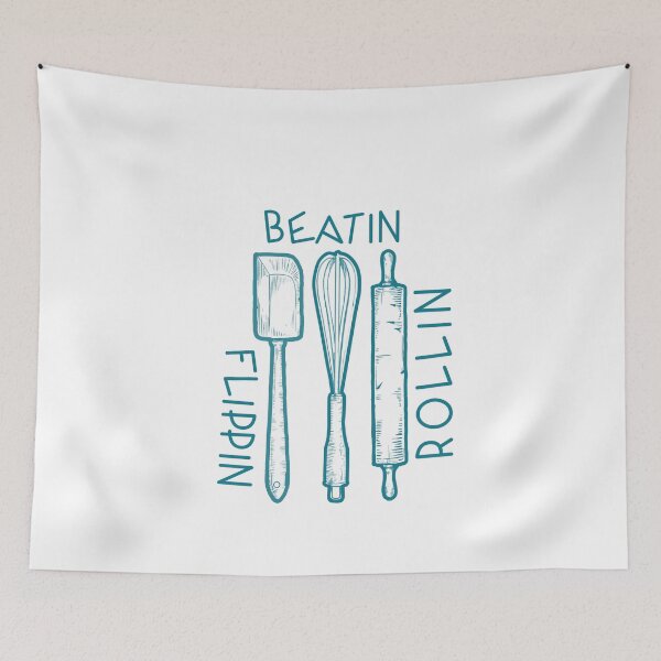 Item preview, Beatin Flippin Rollin funny kitchen utensils design for all the chefs and cooking lovers designed and sold by PunMan Army.