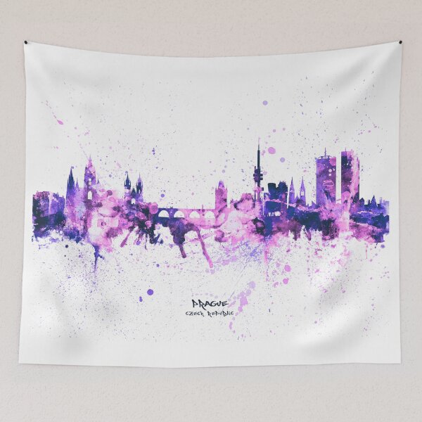 Item preview, Prague (Praha) Czech Republic Skyline designed and sold by ArtPrints.