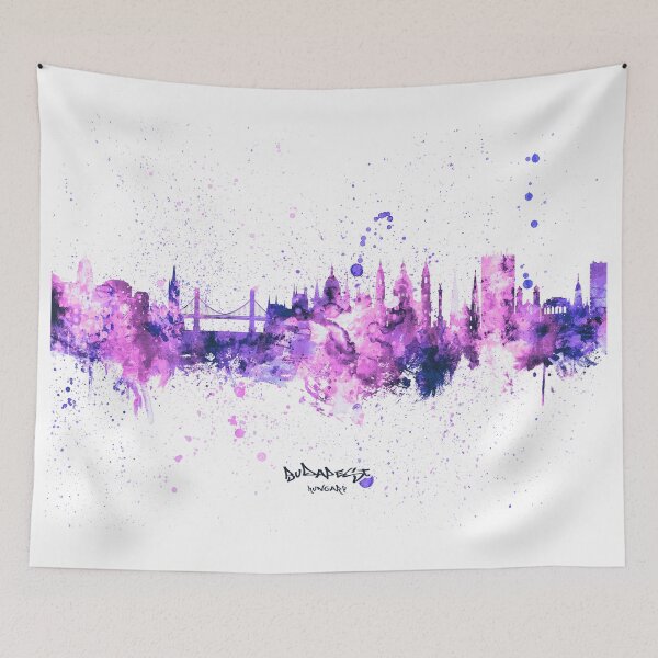 Item preview, Budapest Hungary Skyline designed and sold by ArtPrints.