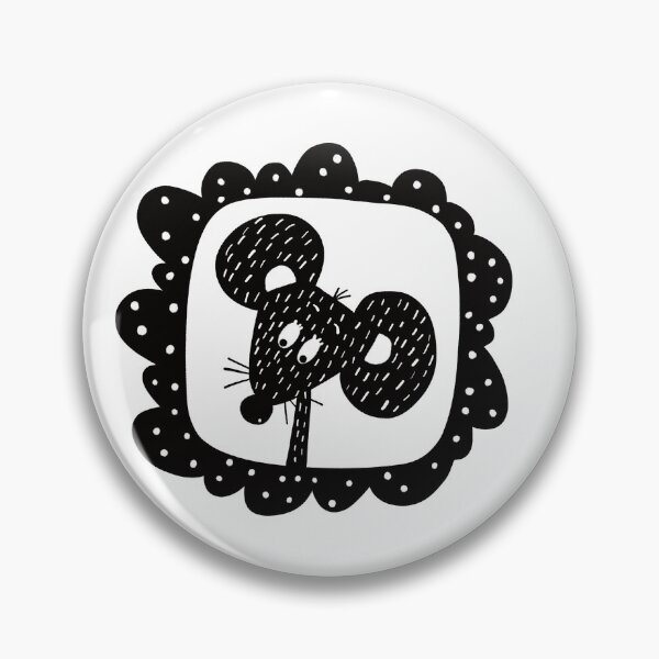 Item preview, Black and white mouse in frame designed and sold by KateCrafts.