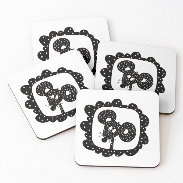 Item preview, Black and white mouse in frame designed and sold by KateCrafts.