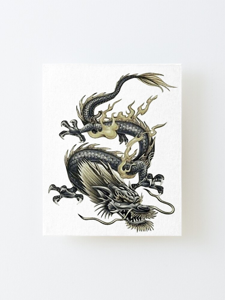 Chinese Dragon Tattoo T Shirt For Dragon Lover Mounted Print By Darkdreamer85 Redbubble