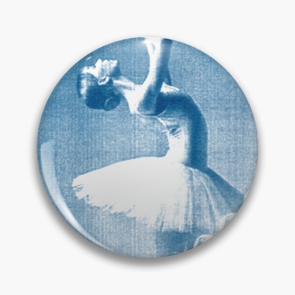 Item preview, Ballerina in the Moon Phase 2 blue ballerina vintage style Cyanotype collage designed and sold by KasparekFineArt.