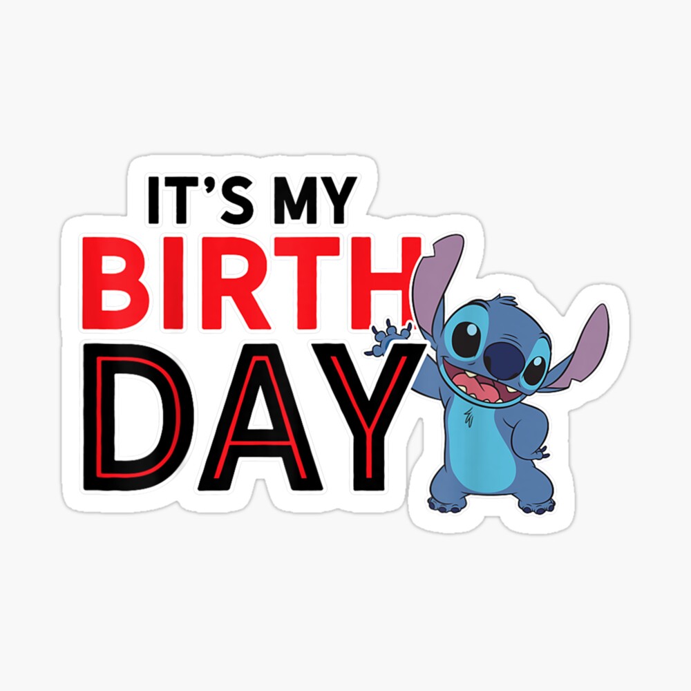 Poster Joyeux Anniversaire Lilo Et Stitch Par Danylyaros Redbubble