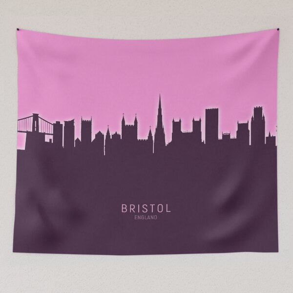 Aperçu de l'œuvre Bristol England Skyline créée et vendue par ArtPrints.