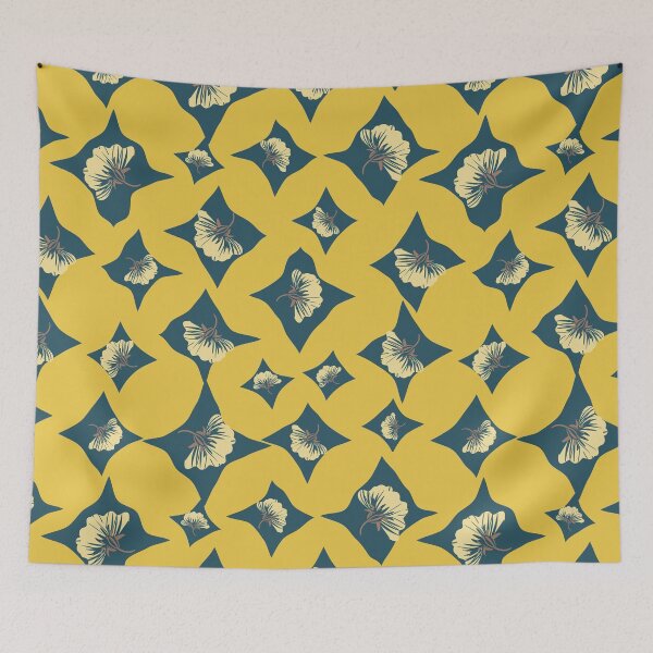 Item preview, florals on abstract background designed and sold by rysunki-malunki.