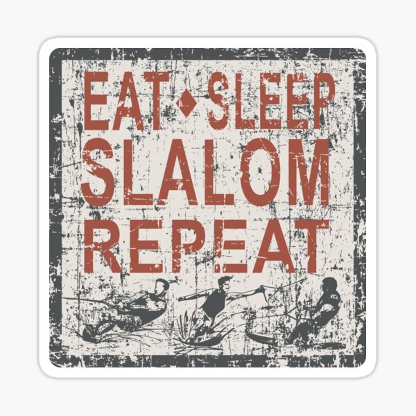 Aperçu de l'œuvre MANGEZ SLEEP SLALOM REPEAT créée et vendue par GR8DZINE.