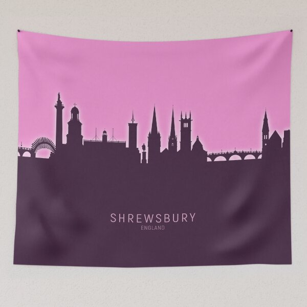 Item preview, Shrewsbury England Skyline designed and sold by ArtPrints.