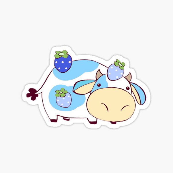 Blueberry Cow Stickers Redbubble