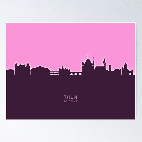 Item preview, Thun Switzerland Skyline designed and sold by ArtPrints.