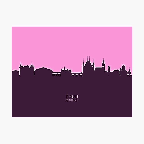 Item preview, Thun Switzerland Skyline designed and sold by ArtPrints.