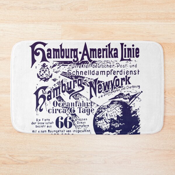 Item preview, Hamburg to America Transatlantic Advertisement 1895 Color designed and sold by yisela.