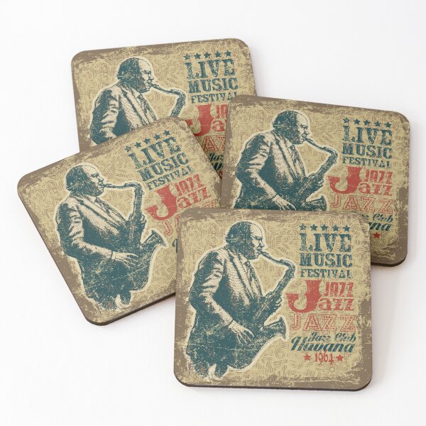 Item preview, Retro design Live Music Festival Jazz with saxophonist designed and sold by JackJumpingsack.