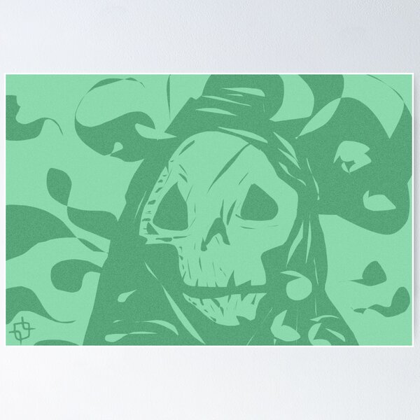 Item preview, Grim Reaper - Shades of Green Skull designed and sold by madtoyman.