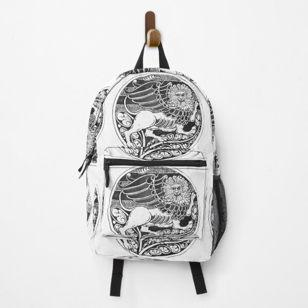 Item preview, WINGED LION  IN BLACK WHITE HUES Art Nouveau Animal Drawings designed and sold by BulganLumini.