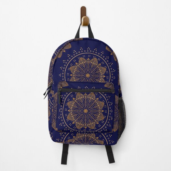 Artikelvorschau, Gold & Marineblau Mandala Boho Design entworfen und verkauft von NotoriousGalaxy.