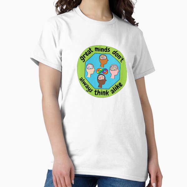 Item preview, Great Minds Don't Always Think Alike logo designed and sold by AutisticAnne.