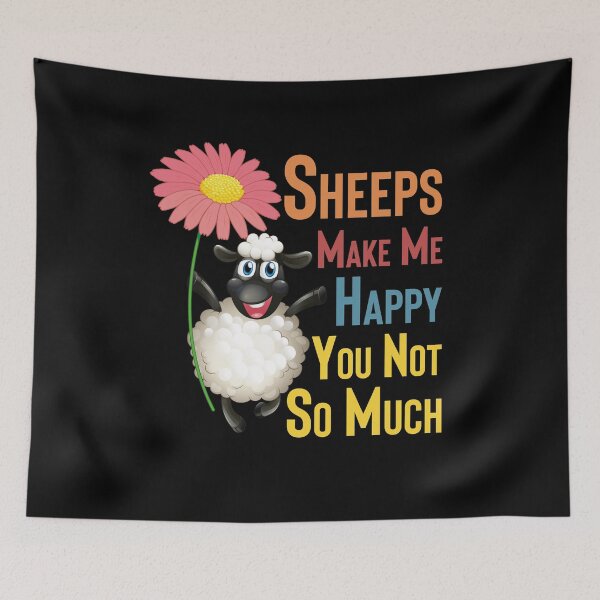Item preview, Sheeps make me happy you not so much - Unicorn lover designed and sold by jozefds.