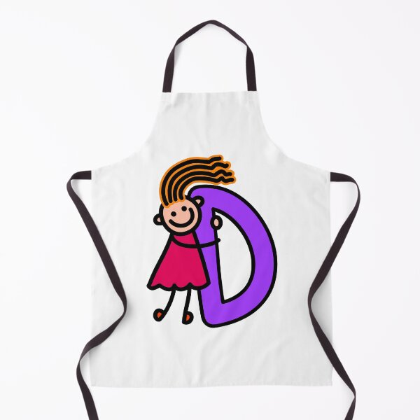 Item preview, Letter D for girls alphabet Kids Colorful Cartoon Character designed and sold by funwithletters.