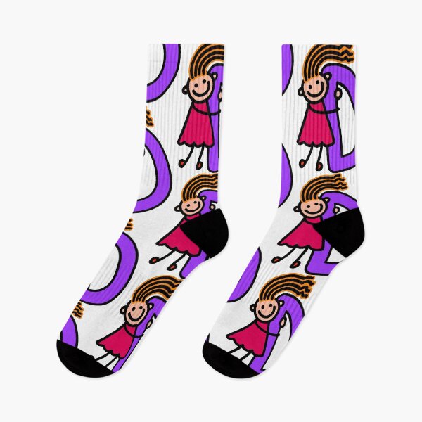 Item preview, Letter D for girls alphabet Kids Colorful Cartoon Character designed and sold by funwithletters.