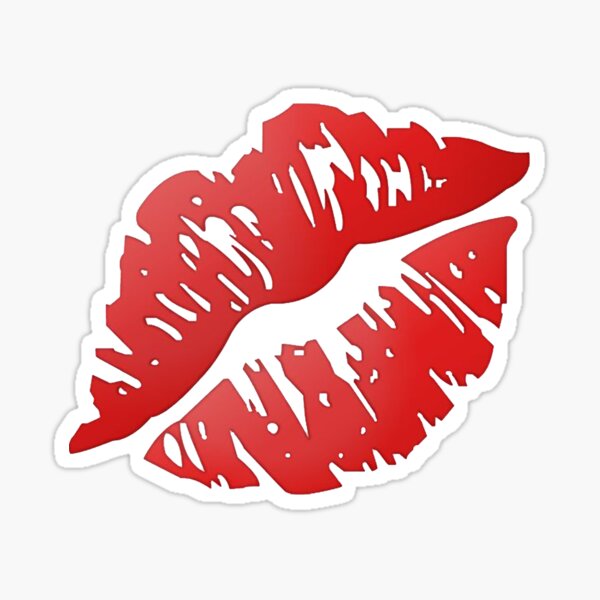 Stickers Sur Le Theme Bisous De Rouge A Levres Redbubble