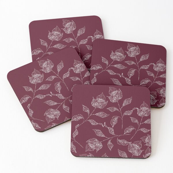 Item preview, pointillism plum leaves designed and sold by kelele.