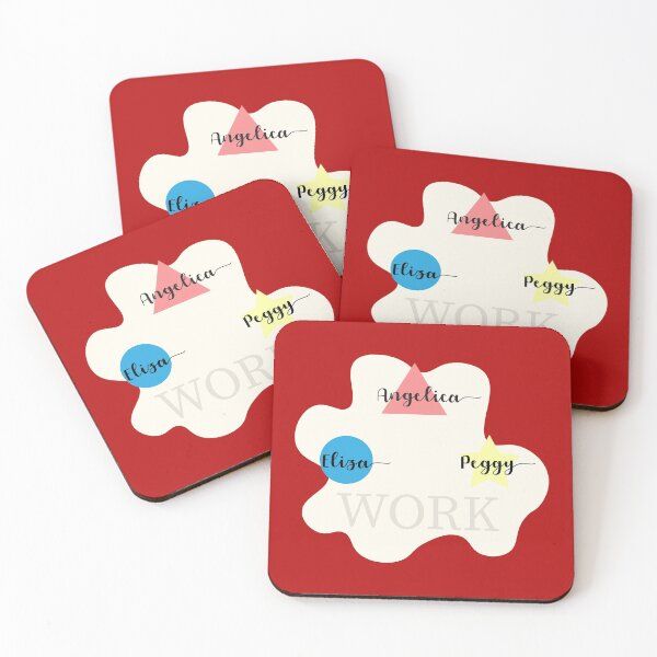 Item preview, Schuyler sisters name tag stickers Angelica, Eliza and Peggy designed and sold by anins-azuree.