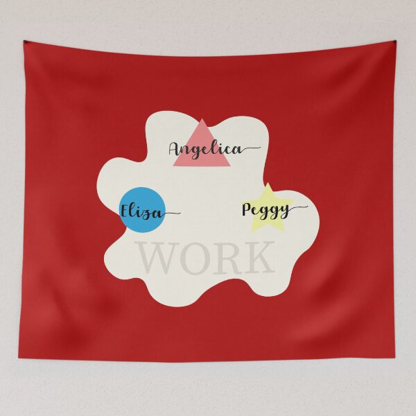 Item preview, Schuyler sisters name tag stickers Angelica, Eliza and Peggy designed and sold by anins-azuree.