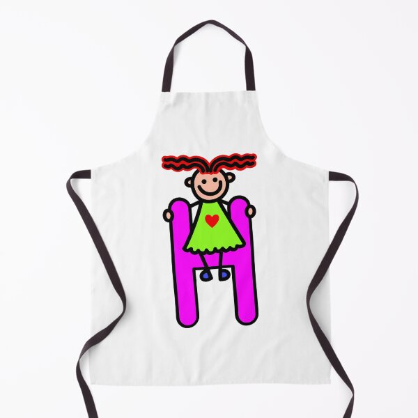 Item preview, Letter H for girls alphabet Kids Colorful Cartoon Character designed and sold by funwithletters.