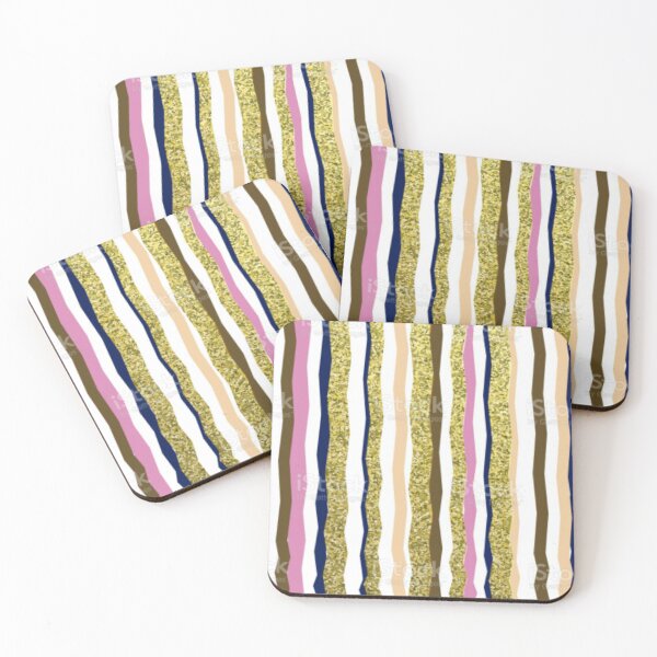 Item preview, Modern colourful striped pattern designed and sold by Mubaraka A.