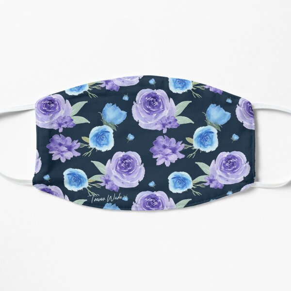 B's Purple and Blue Fowers Mask