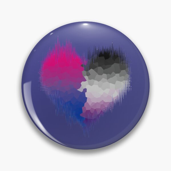 Item preview, Asexual Biromantic Glitch Heart designed and sold by Kiloueka.
