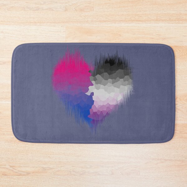 Item preview, Asexual Biromantic Glitch Heart designed and sold by Kiloueka.